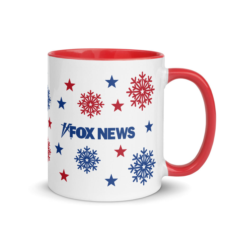 FOX News Holiday Snowflakes Two Tone Mug