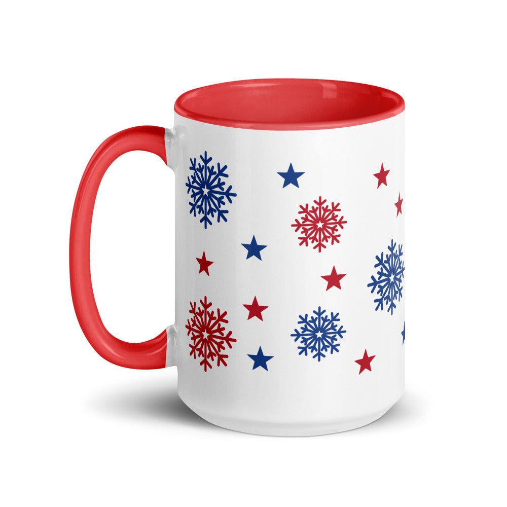 FOX News Holiday Snowflakes Two Tone Mug