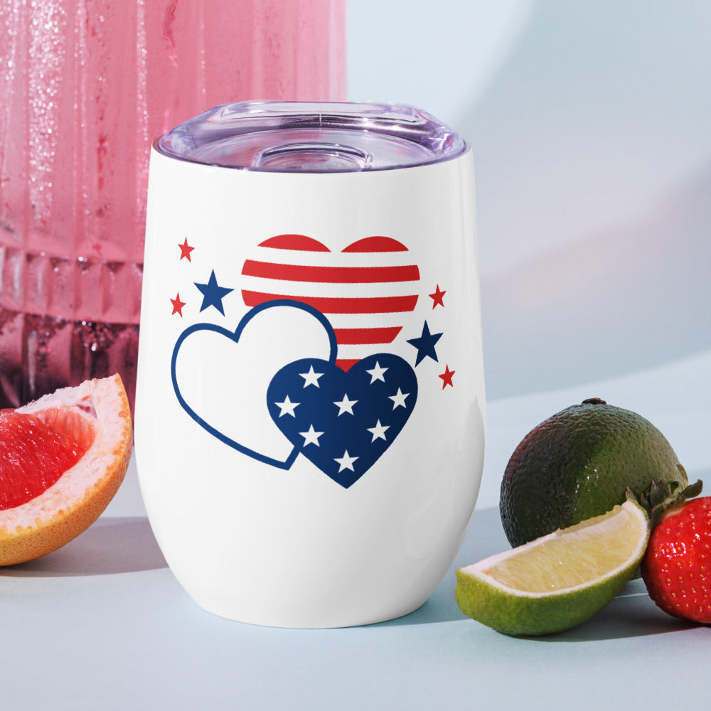 Gutfeld! Hearts Wine Tumbler