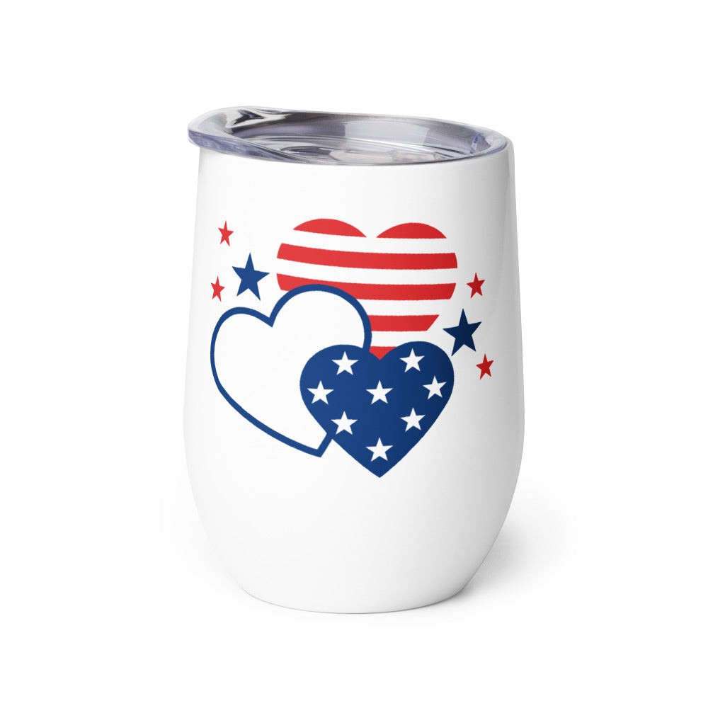 FOX & Friends Hearts Wine Tumbler