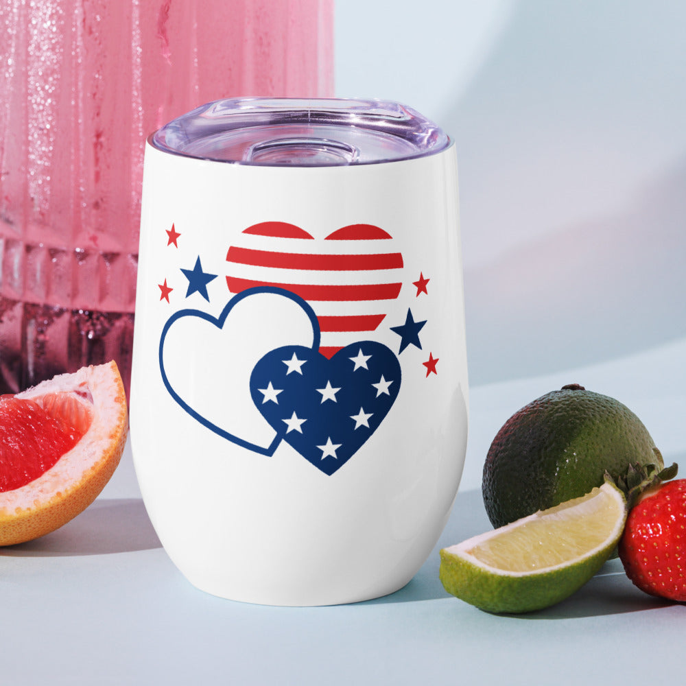 FOX & Friends Hearts Wine Tumbler