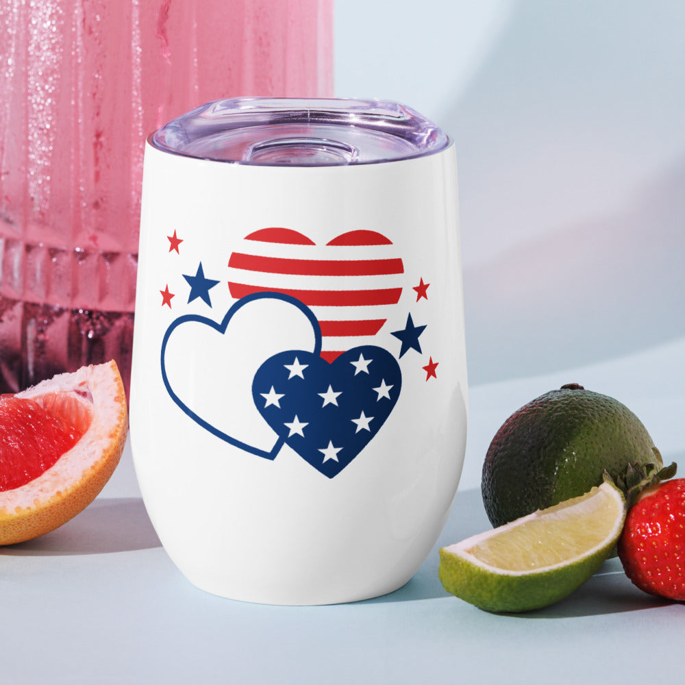 Jesse Watters Primetime Hearts Wine Tumbler