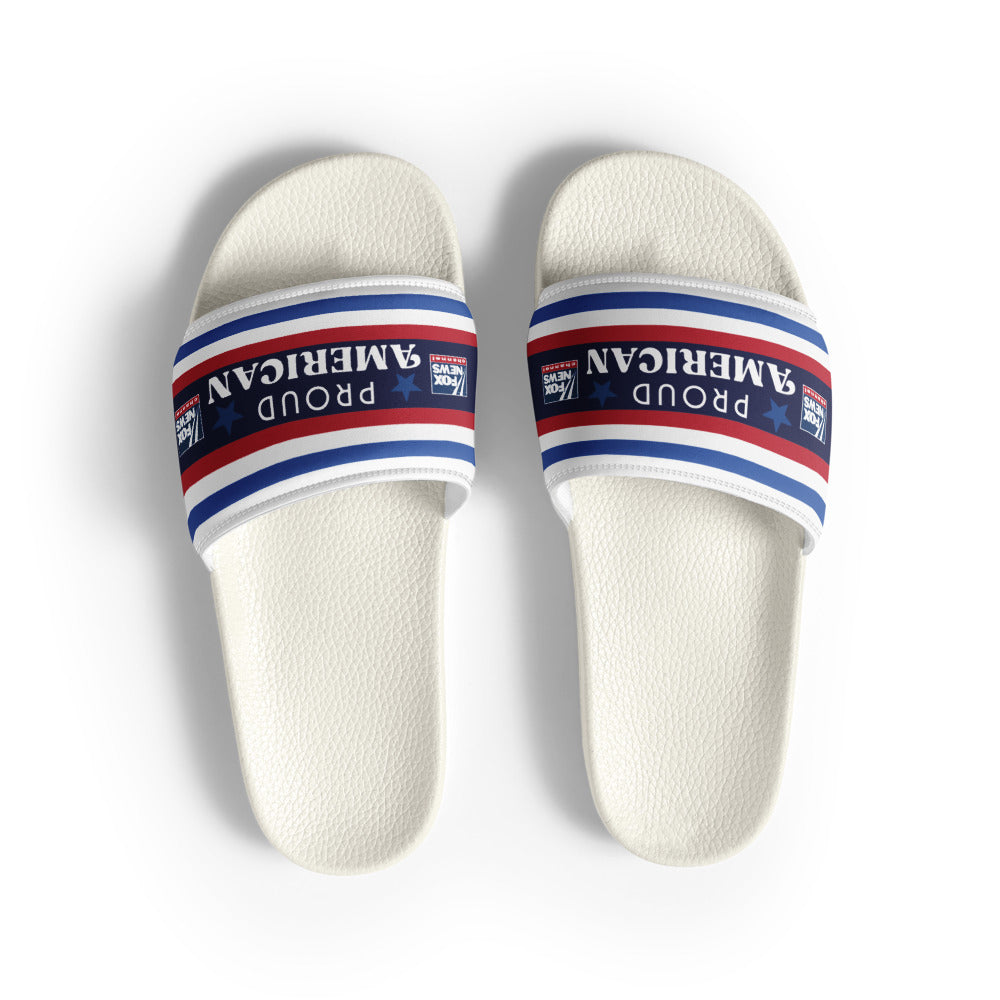 FOX News Proud American Women's Slides White