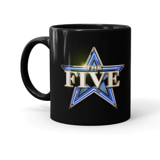 The Five Logo Personalized Black Mug - 11oz