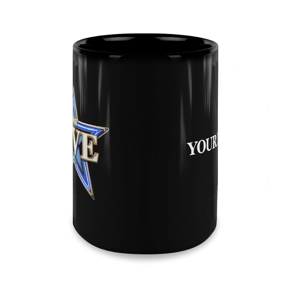 The Five Logo Personalized Black Mug - 15oz