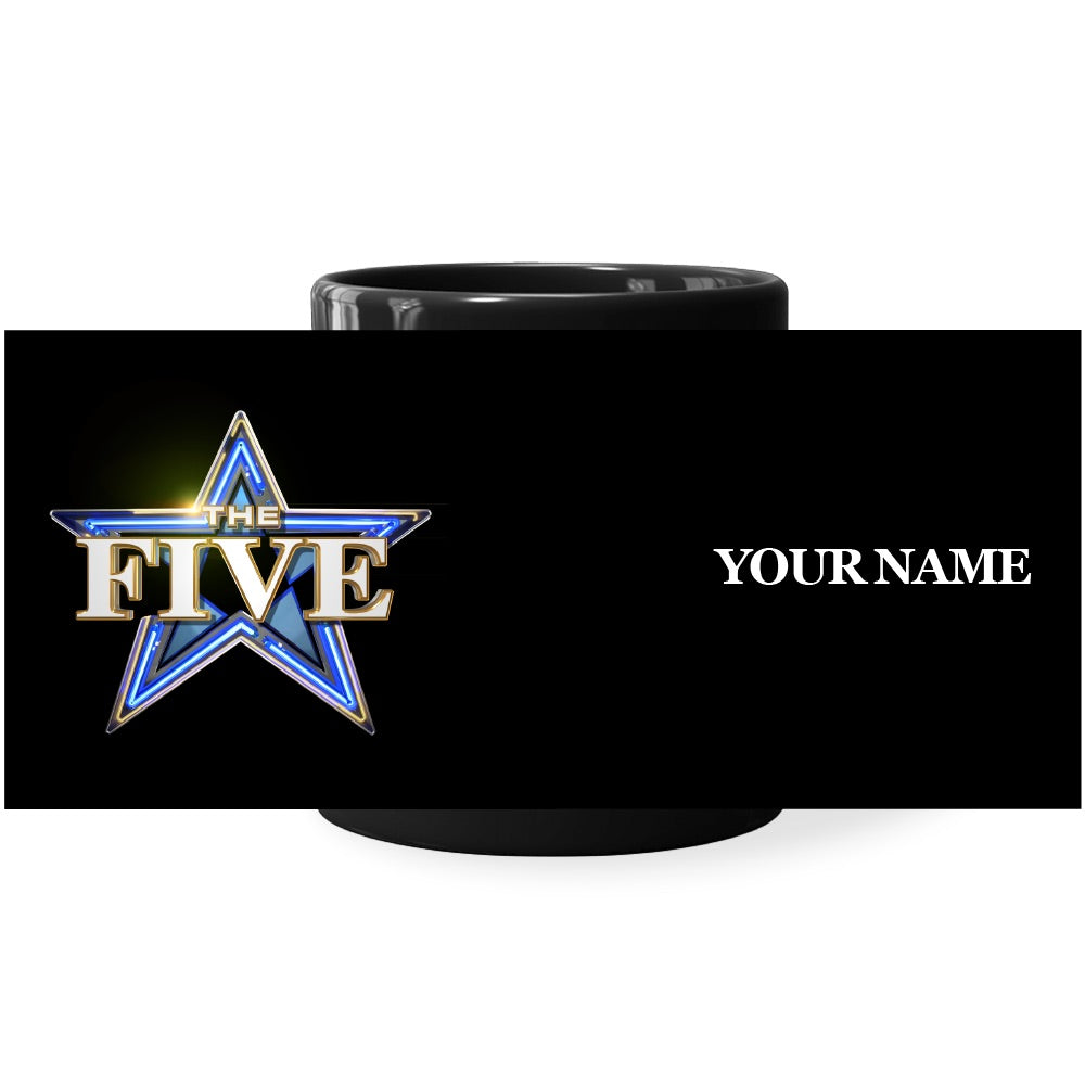 The Five Logo Personalized Black Mug