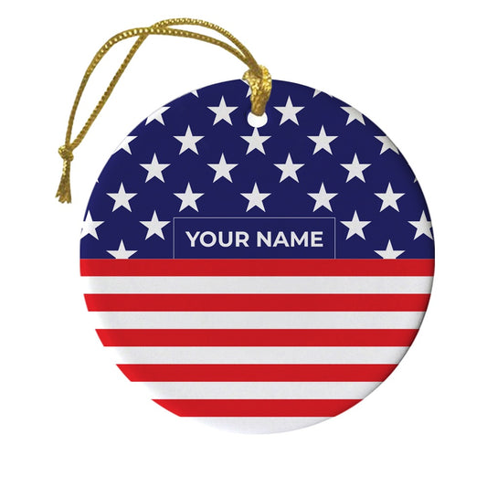 FOX News Flag Personalized Ornament