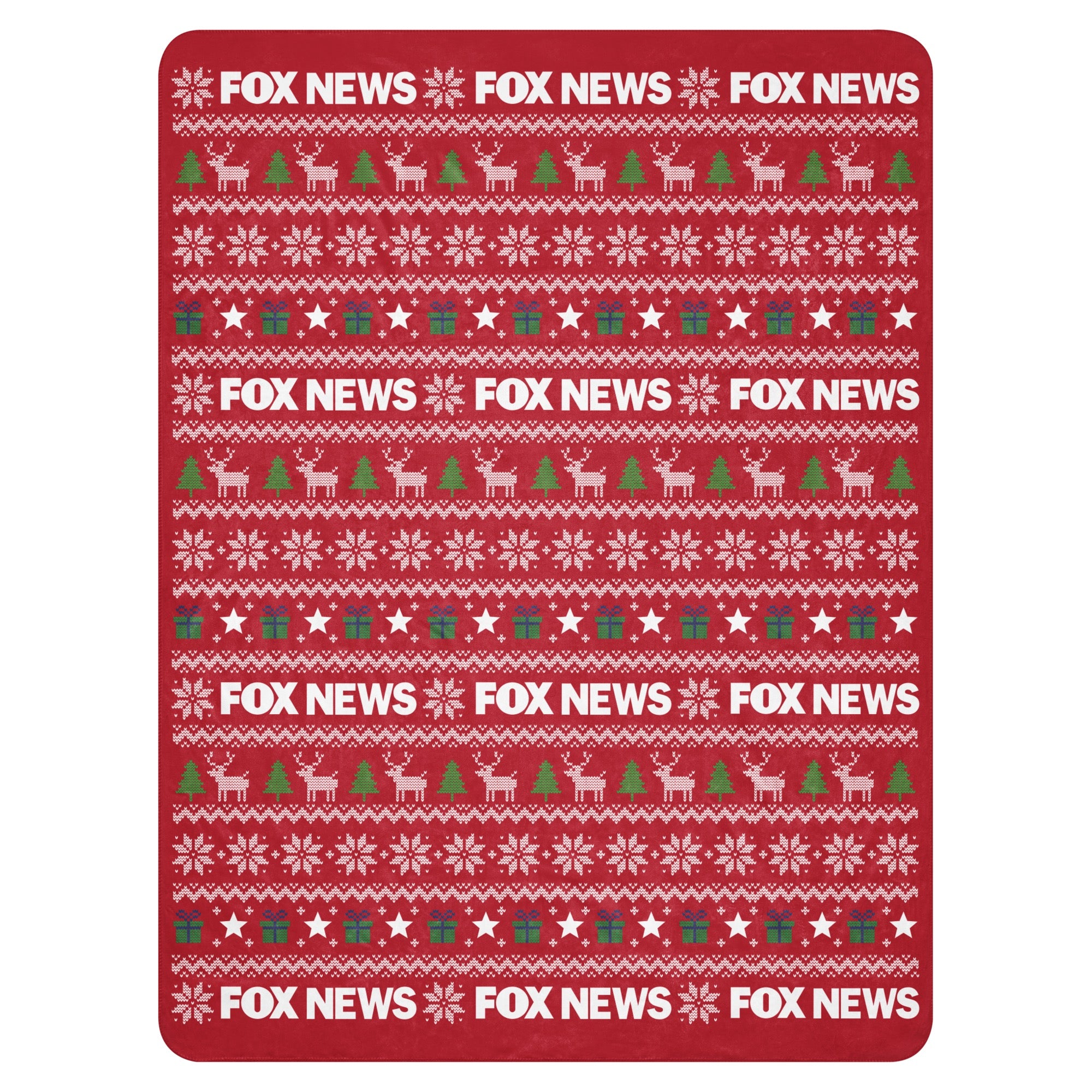 FOX News Holiday Sherpa Blanket