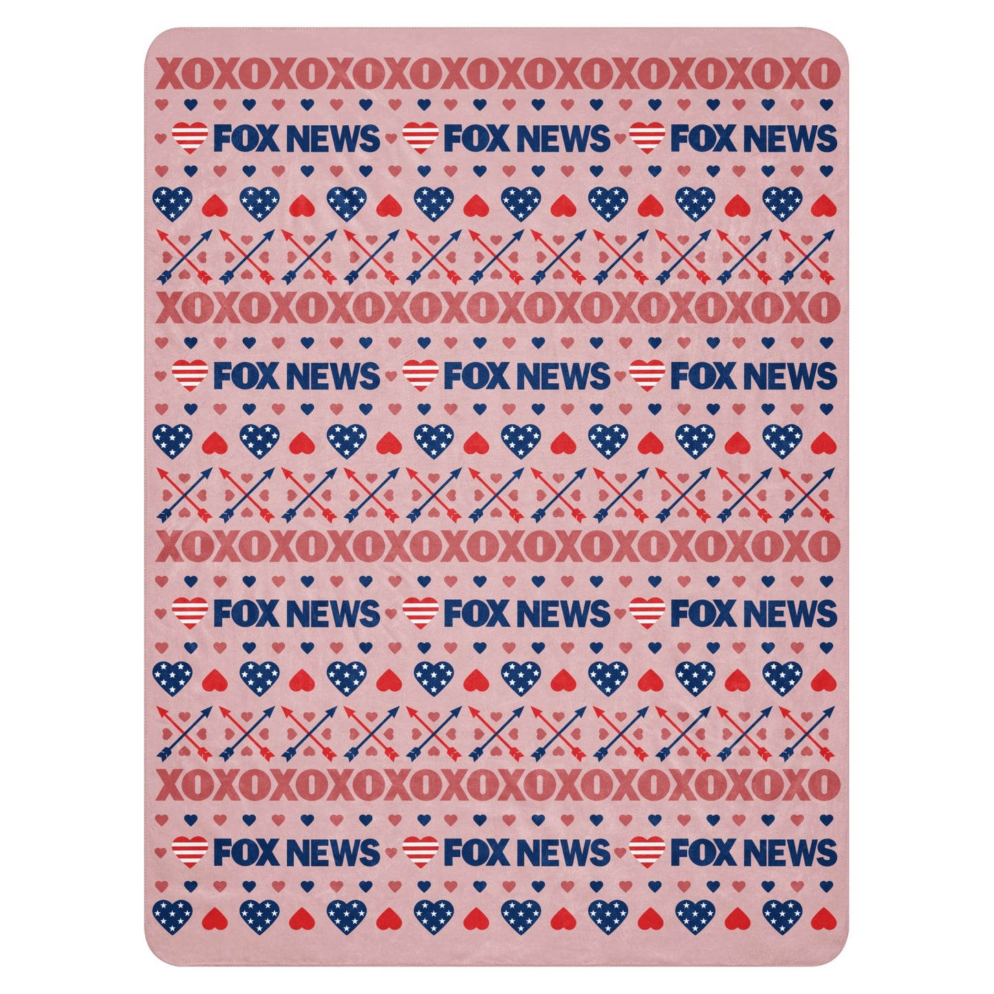 FOX News Heart Sherpa Blanket